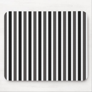 Verticale stripes Mousepad, zwart en grijs Muismat