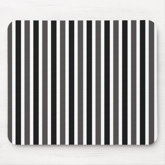 Verticale stripes Mousepad, zwart en grijs Muismat (Voorkant)