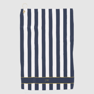 Verticale Stripes Sailor Navy & White Striped Golfhanddoek
