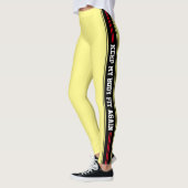 Verticale stripes Tekstontwerppoorten Leggings (Links)