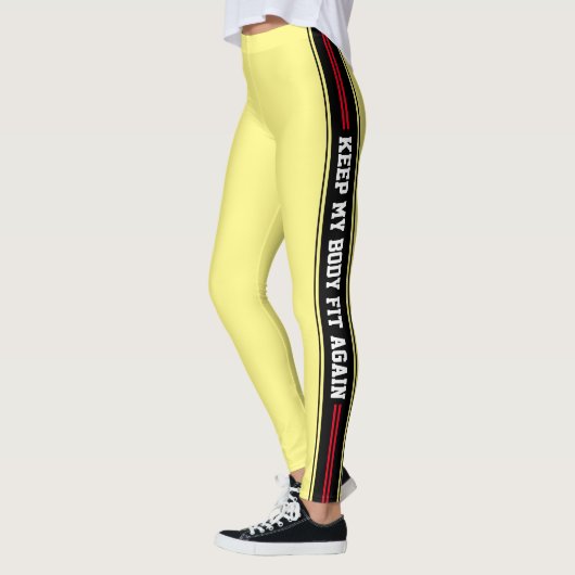 Verticale stripes Tekstontwerppoorten Leggings (Links)