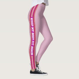 Verticale stripes Tekstontwerppoorten Leggings