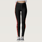 Verticale stripes Tekstontwerppoorten Leggings (Voorkant)