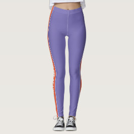 Verticale stripes Tekstontwerppoorten Leggings