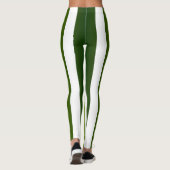 Verticale stripper ~ Green ~ White ~ Leggings (Achterkant)