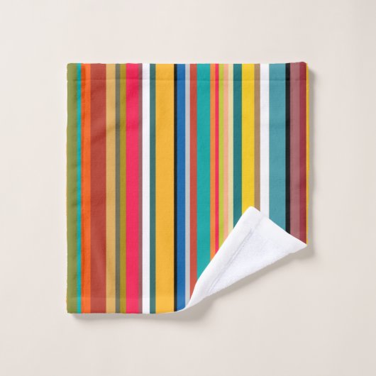 Verticale strips bad handdoek (Wasdoekje)