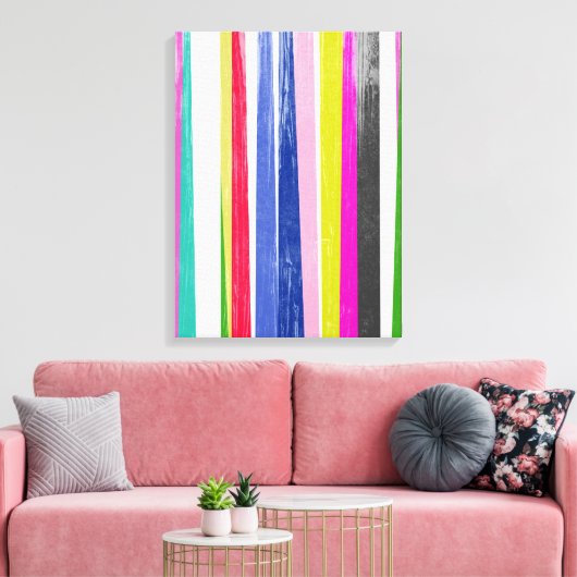 Verticale strips canvas afdruk (Insitu (Woonkamer))