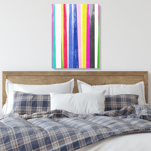 Verticale strips canvas afdruk (Insitu (Slaapkamer))