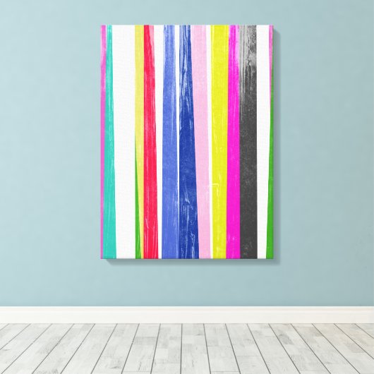 Verticale strips canvas afdruk (Insitu (Houten vloer))