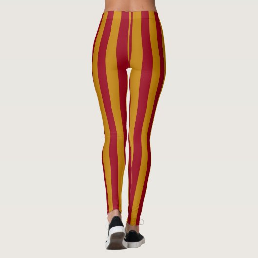 Verticale strips en gouden strips leggings (Achterkant)