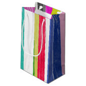 Verticale strips klein cadeauzakje (Achterkant Gekanteld)