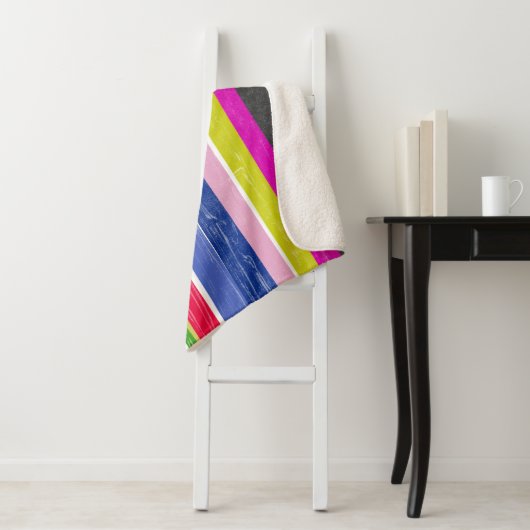 Verticale strips sherpa deken (In situ)