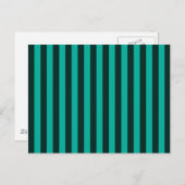 Verticale strips stijldecor turquoise briefkaart (Voorkant / Achterkant)