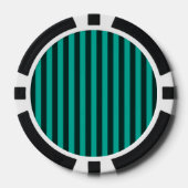 Verticale strips stijldecor turquoise pokerchips (Voorkant)