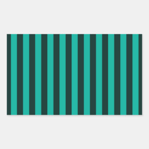 Verticale strips stijldecor turquoise rechthoekige sticker