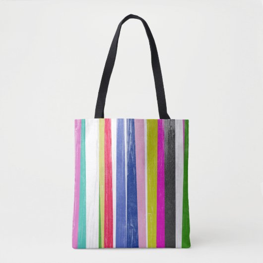 Verticale strips tote bag (Voorkant)