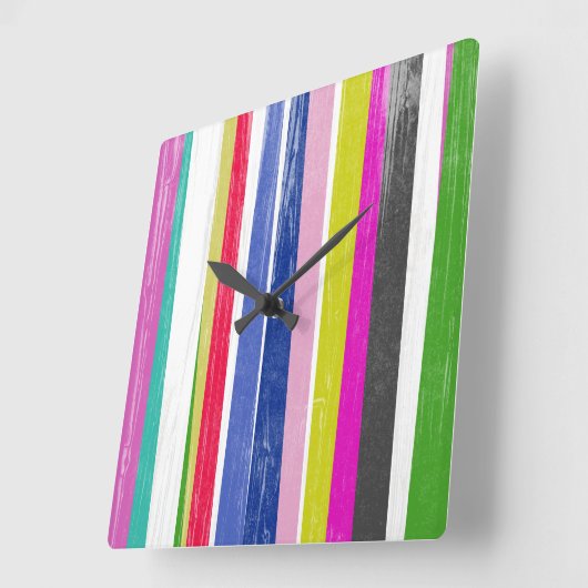 Verticale strips vierkante klok (Hoek)