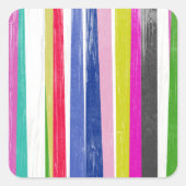 Verticale strips vierkante sticker (Voorkant)