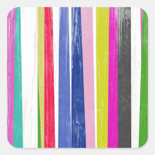 Verticale strips vierkante sticker (Voorkant)
