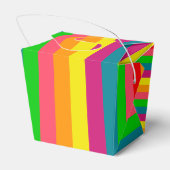 Verticale strips voor meerkleurige regenboog bedankdoosjes (Achterkant)