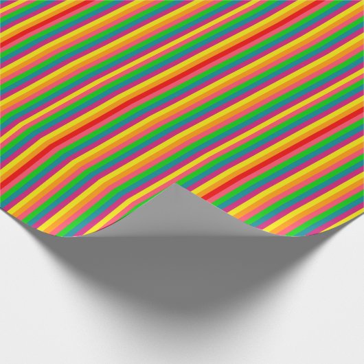 Verticale strips voor meerkleurige regenboog cadeaupapier (Hoek)
