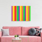 Verticale strips voor meerkleurige regenboog canvas afdruk (Insitu (Woonkamer))