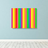 Verticale strips voor meerkleurige regenboog canvas afdruk (Insitu (Houten vloer))