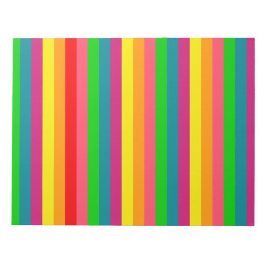 Verticale strips voor meerkleurige regenboog notitieblok (Voorkant)