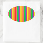 Verticale strips voor meerkleurige regenboog ovale sticker (Tas)