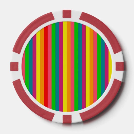 Verticale strips voor meerkleurige regenboog poker chips (Voorkant)