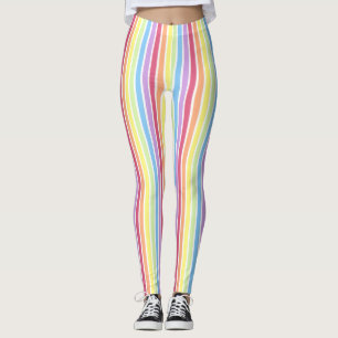 Verticale strips voor regenboog Kleurig Leggings