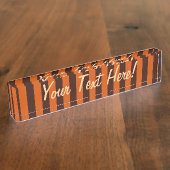 Verticale strips voor verbrand Sinaasappel, stijl Naambordje (Zijkant)