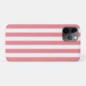 Verticale strips Zalmroze witte streep Case-Mate iPhone Case (Achterkant (horizontaal))