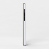 Verticale strips Zalmroze witte streep Case-Mate iPhone Case (Achterkant/links)