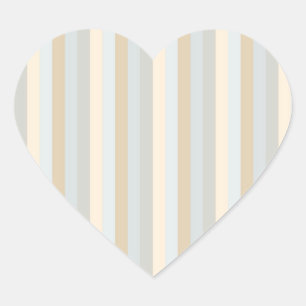 Verticale striptieknop voor zachte grays hart sticker