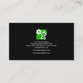 Verticale stroomkabels Helder elektricien pictogra Visitekaartje (Achterkant)