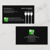 Verticale stroomkabels Helder elektricien pictogra Visitekaartje (Voorkant / Achterkant)