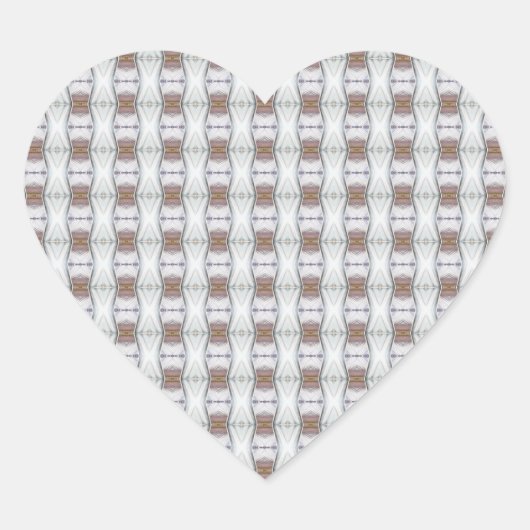 Verticale Tan Chain Blue Diamonds Heart Sticker (Voorkant)