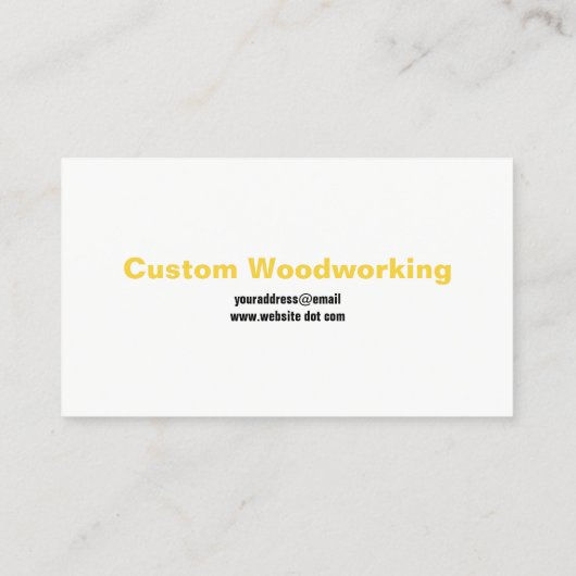 Verticale tapegroommeting bouwtaken visitekaartje (Achterkant)