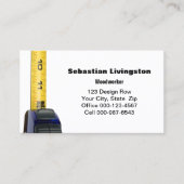 Verticale tapegroommeting bouwtaken visitekaartje (Voorkant)