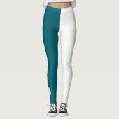 verticale tekst ELKE kleur volleybalteamnaam Leggings (Voorkant)