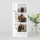 Verticale tekst foto strook engagement berichtgevi kaart (Staand voorkant)