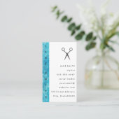 Verticale tekst | Grunge blauw | Stylist Visitekaartje (Staand voorkant)