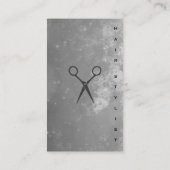 Verticale tekst | Grunge blauw | Stylist Visitekaartje (Achterkant)