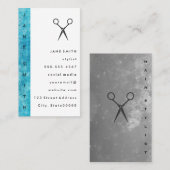 Verticale tekst | Grunge blauw | Stylist Visitekaartje (Voorkant / Achterkant)