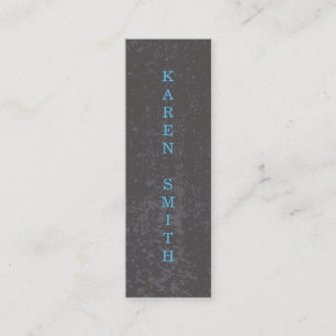 Verticale tekst Modern Grunge Style Mini Visitekaartje