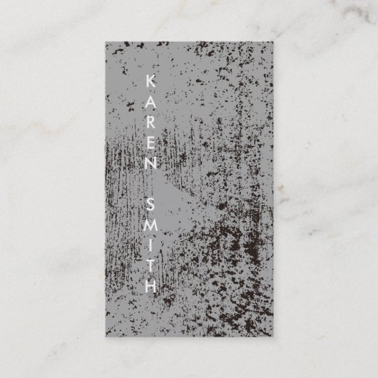 Verticale tekst Modern Grunge Style Visitekaartje (Voorkant)