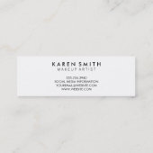 Verticale tekst moderne paarse grunge stijl mini visitekaartje (Achterkant)