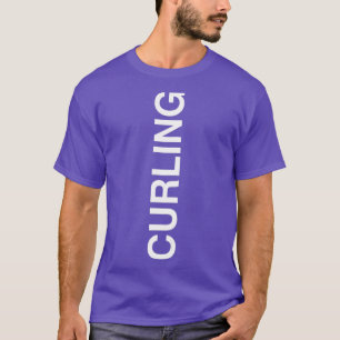Verticale tekstcurve voor curlers samenvoegen t-shirt