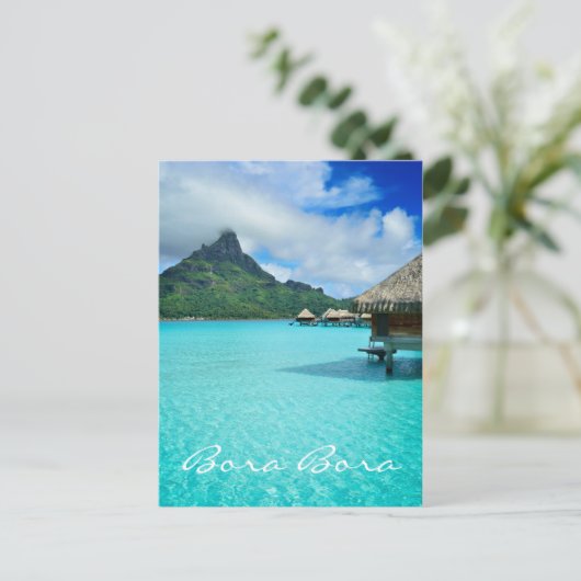 Verticale tekstkaart Bora Bora Bora Briefkaart (Staand voorkant)